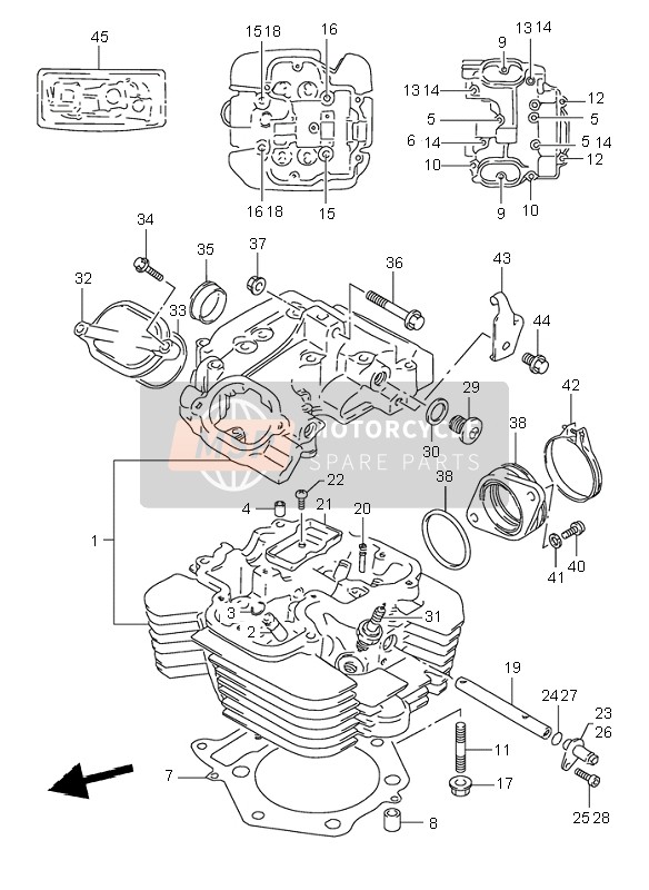 Suzuki DR650RSE 1996 Cylinder Head for a 1996 Suzuki DR650RSE