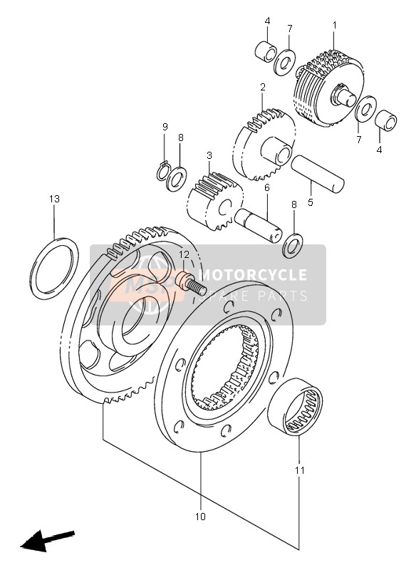 Suzuki DR650RSE 1996 Starter Clutch for a 1996 Suzuki DR650RSE