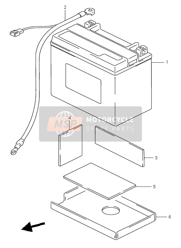 Suzuki DR650RSE 1996 Battery for a 1996 Suzuki DR650RSE