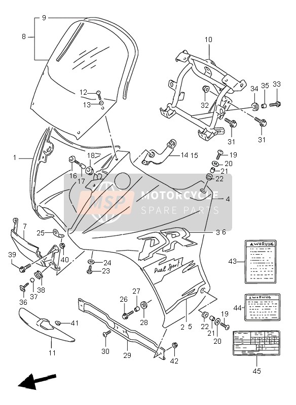 6831933E52, Label,General Warning, Suzuki, 3