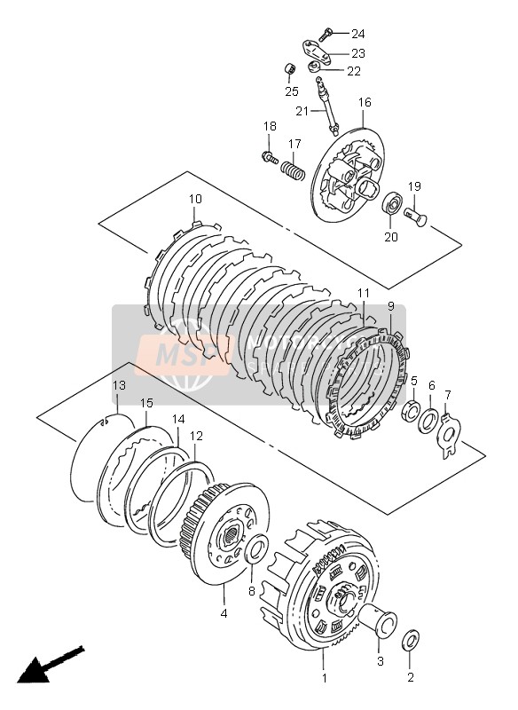 2326132E00, Axe Embrayage, Suzuki, 1