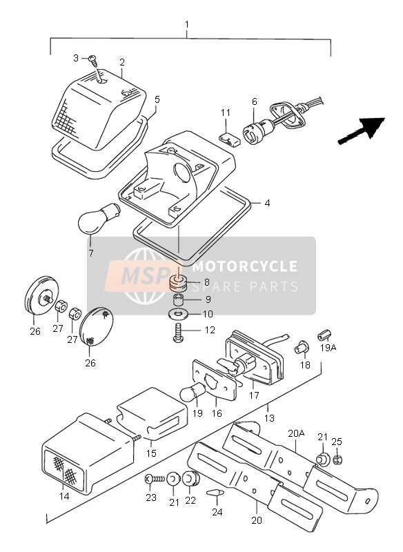 3592732E00, Bracket, License Plate, Suzuki, 2