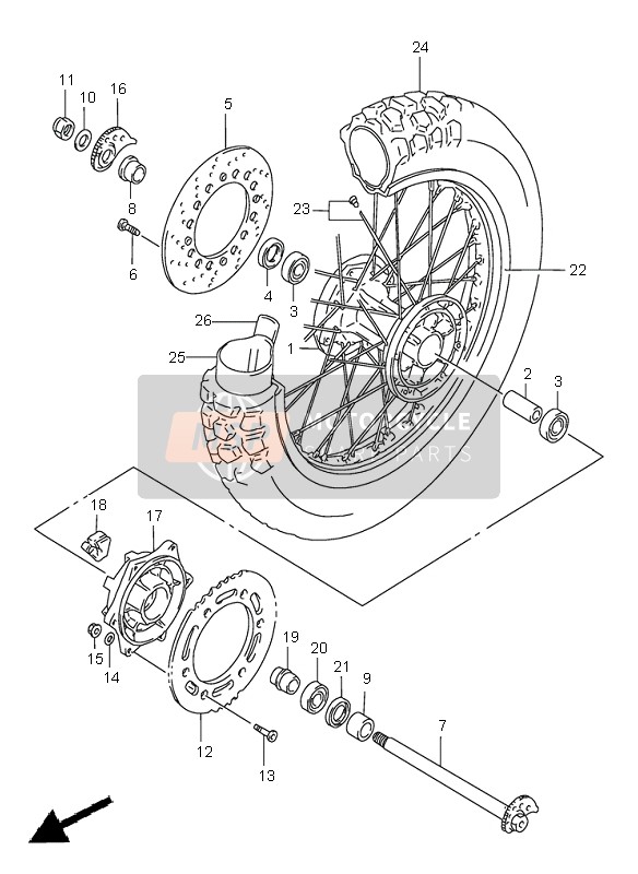 Roue arrière