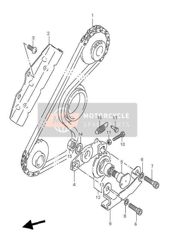 Suzuki DR800S 1996 Chaîne d'équilibrage pour un 1996 Suzuki DR800S