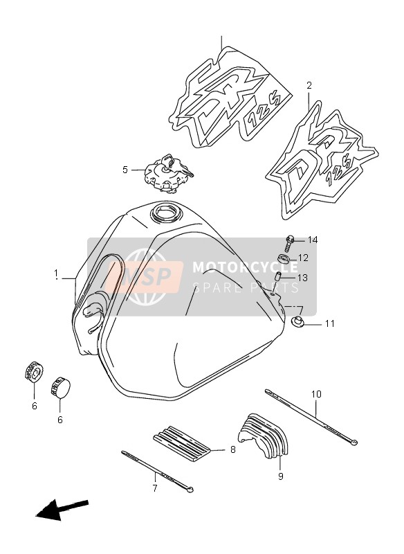 4420012852, Cap Set, Fuel, Suzuki, 2