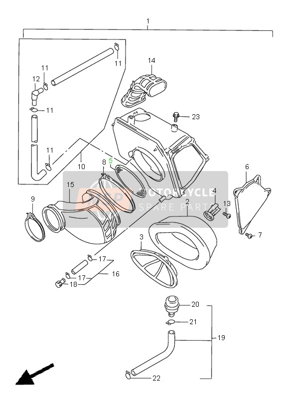 Suzuki DR650SE 1997 Luchtfilter voor een 1997 Suzuki DR650SE