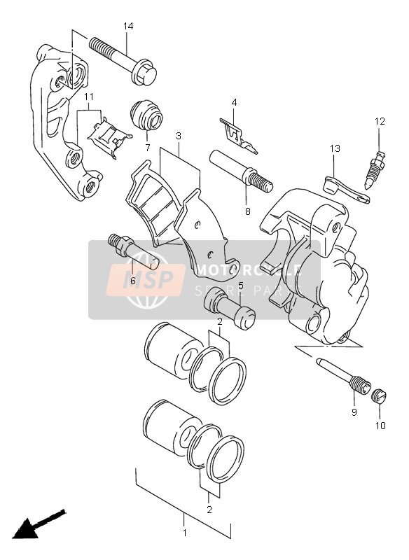 Suzuki DR650SE 1997 BREMSSATTEL VORNE für ein 1997 Suzuki DR650SE