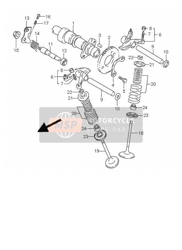 1291244B00, Valvula Escape, Suzuki, 1