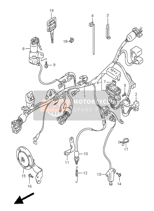 Suzuki DR800S 1997 Wiring Harness for a 1997 Suzuki DR800S