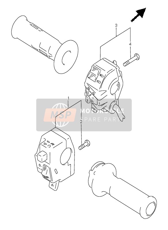 Suzuki DR800S 1997 Handle Switch for a 1997 Suzuki DR800S