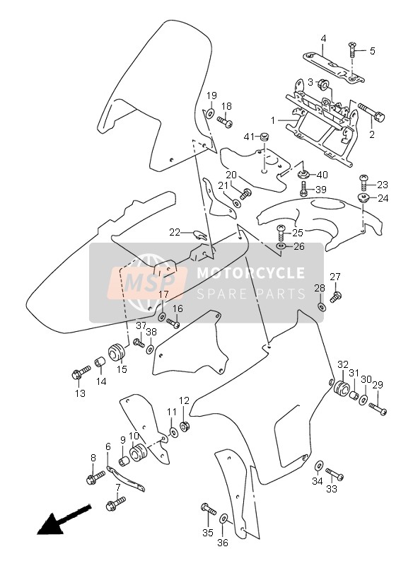 Suzuki DR800S 1997 Ensemble de montage de capot pour un 1997 Suzuki DR800S