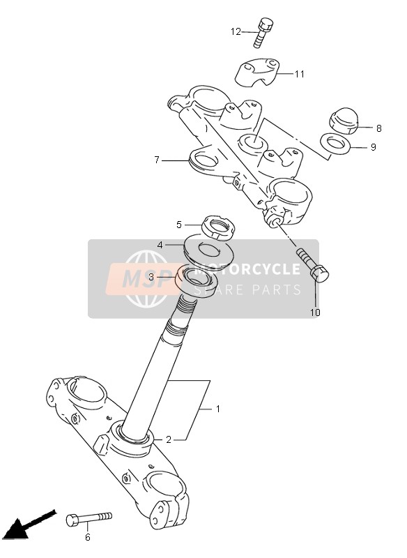 Suzuki DR800S 1997 GABELBRÜCKE für ein 1997 Suzuki DR800S