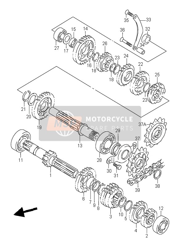 Suzuki DR350SE 1998 Transmission for a 1998 Suzuki DR350SE