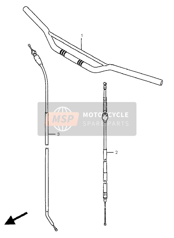 Suzuki RM250 1998 Handlebar for a 1998 Suzuki RM250