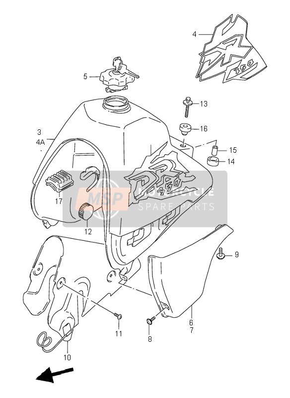 Suzuki DR350SE 1998 TANK für ein 1998 Suzuki DR350SE