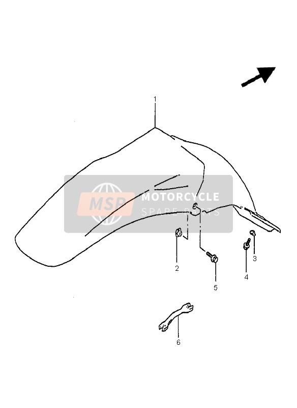 Suzuki RM250 1998 Rear Fender for a 1998 Suzuki RM250