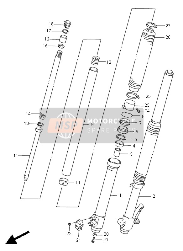 Suzuki DR650SE 1998 Front Damper for a 1998 Suzuki DR650SE