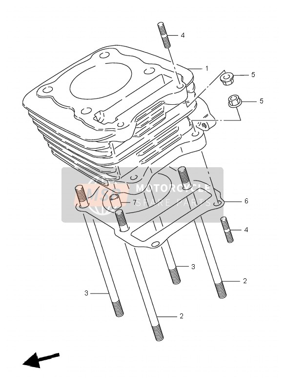 Suzuki DR125SE 1999 Cylinder for a 1999 Suzuki DR125SE