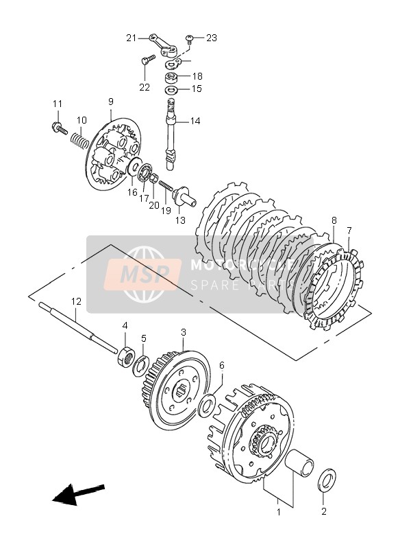 Suzuki DR125SE 1999 Clutch for a 1999 Suzuki DR125SE