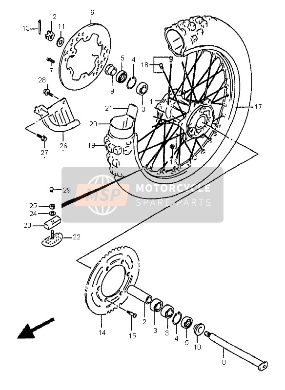 Roue arrière