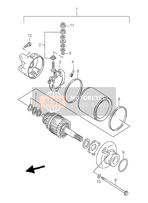 Suzuki DR350SE 1999 Starting Motor for a 1999 Suzuki DR350SE