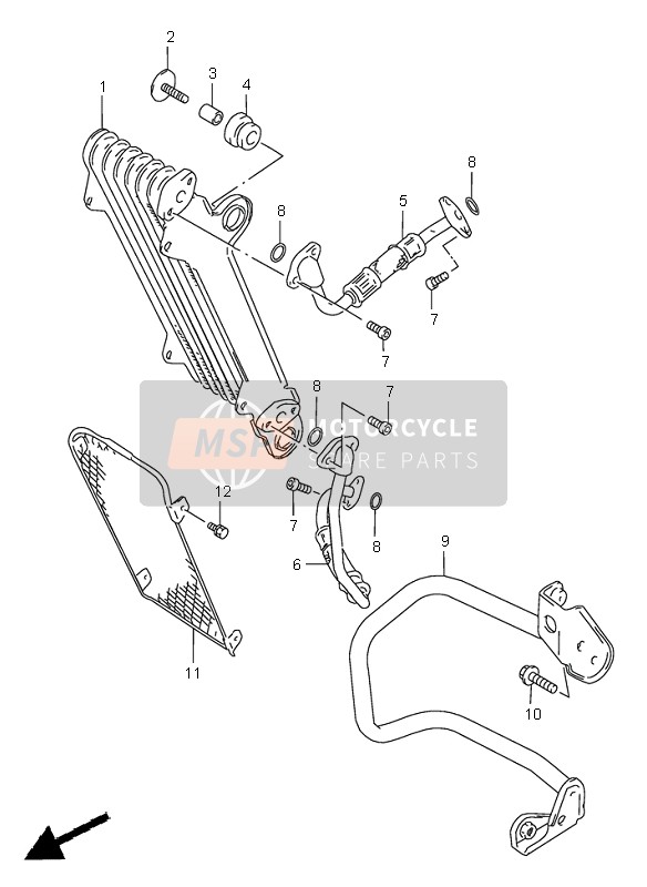 Suzuki DR650SE 1999 Oil Cooler for a 1999 Suzuki DR650SE