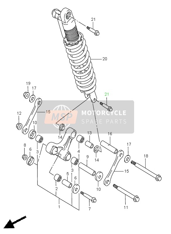 Suzuki DR650SE 1999 Rear Cushion Lever for a 1999 Suzuki DR650SE