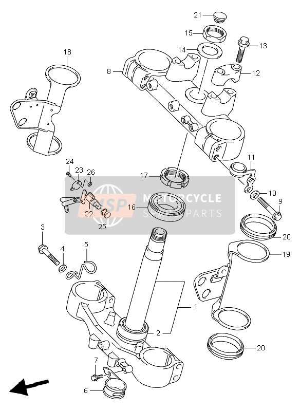 Front Fork Bracket (DR-Z400E E24)