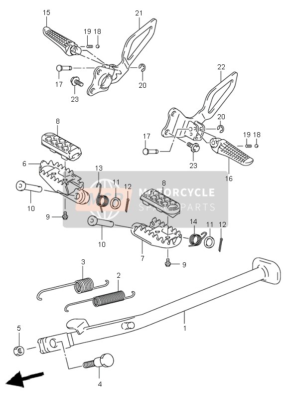 Suzuki DR-Z400S 2000 Stand for a 2000 Suzuki DR-Z400S