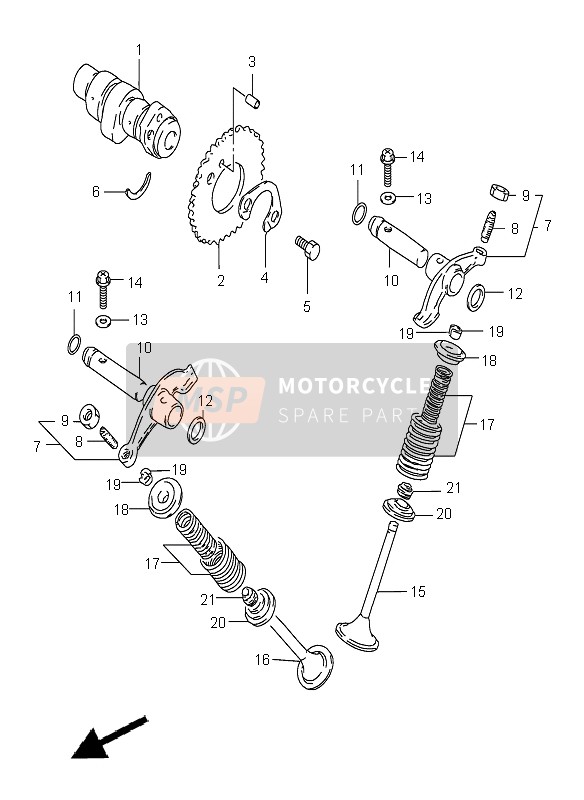 Suzuki DR125SE 2001 Cam Shaft & Valve for a 2001 Suzuki DR125SE