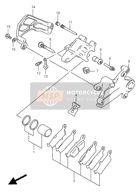 6910036E30, Caliper Assy, Rear, Suzuki, 0