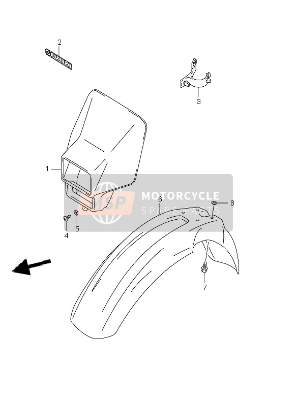 5311127C22YU1, Fender, Front (Yellow), Suzuki, 0