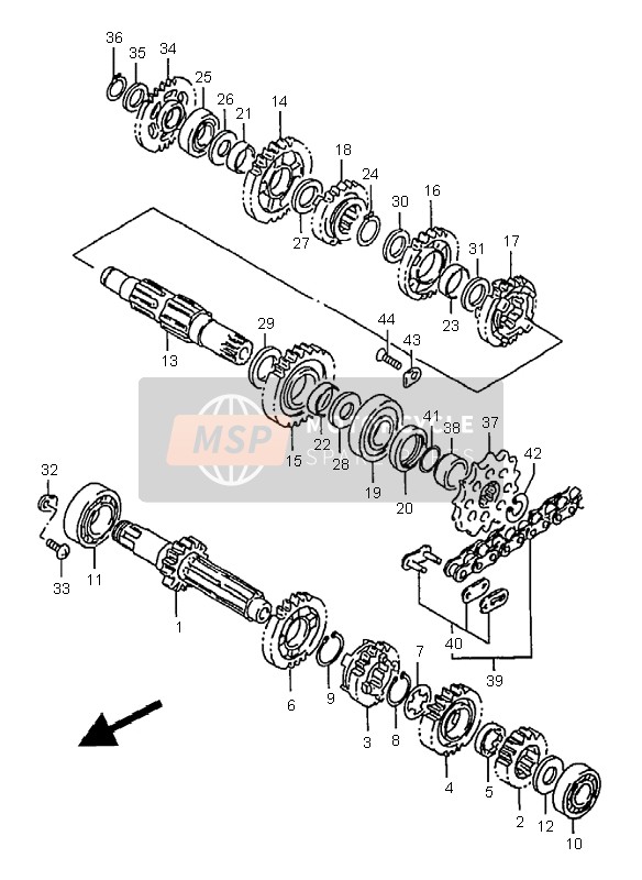 Suzuki RM250 1999 Transmission for a 1999 Suzuki RM250