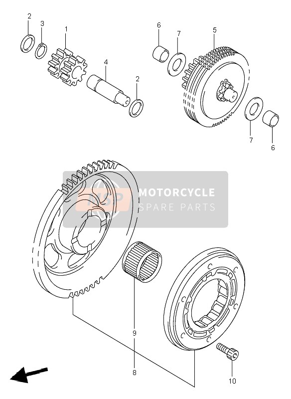 Suzuki DR-Z400E 2002 Entrée Embrayage (DR-Z400E) pour un 2002 Suzuki DR-Z400E