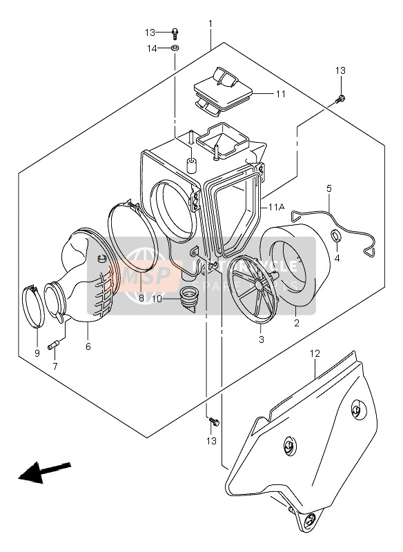 Suzuki DR-Z400E 2002 Air Cleaner for a 2002 Suzuki DR-Z400E