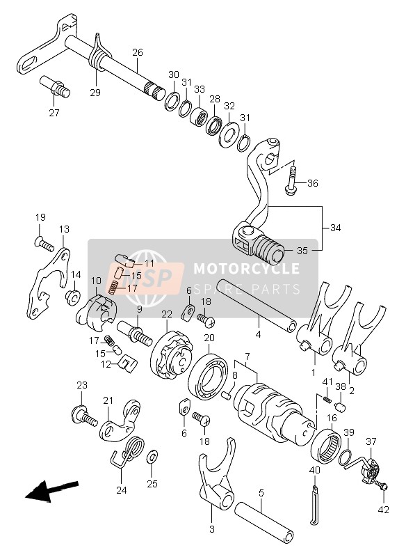 Suzuki DR-Z400E 2002 Gear Shifting (DR-Z400E E24) for a 2002 Suzuki DR-Z400E