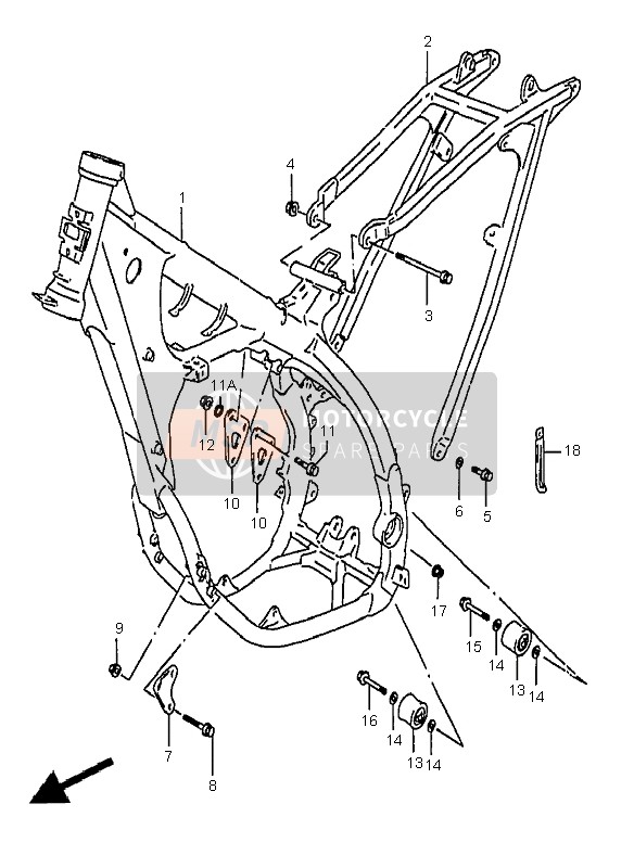 4110037E3024K, Frame Set (Charcoal), Suzuki, 0