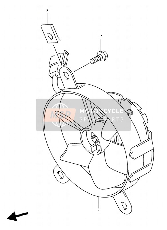 Suzuki DR-Z400S 2002 Radiator Fan for a 2002 Suzuki DR-Z400S