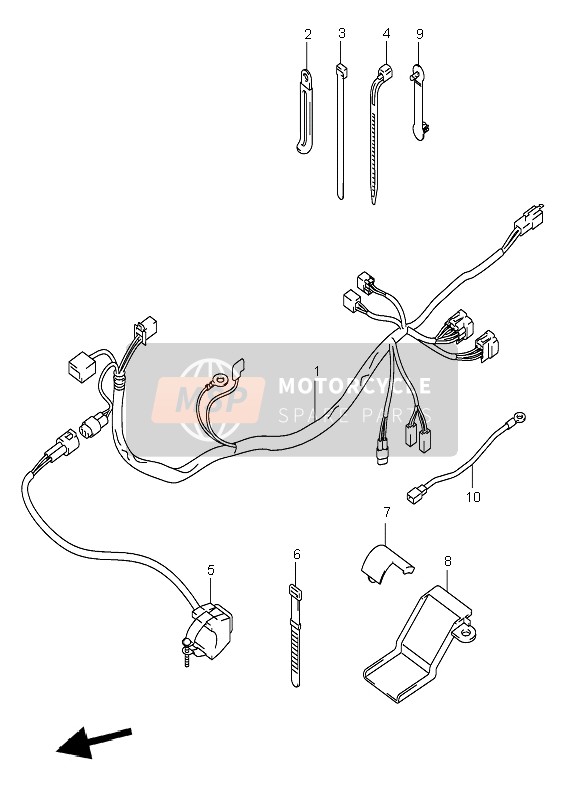 Suzuki DR-Z400E 2003 Wiring Harness (DR-Z400 E1) for a 2003 Suzuki DR-Z400E