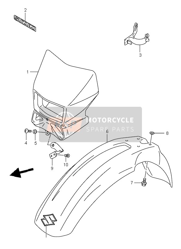 5181029F1030H, Cover, Head Lamp (White), Suzuki, 0