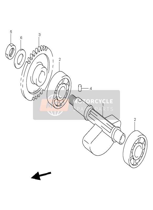 Suzuki DR-Z400E 2004 Crank Balancer for a 2004 Suzuki DR-Z400E