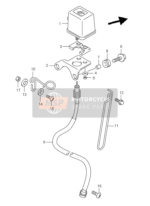 083100006B, Nut, Meter Cable No.1, Suzuki, 2