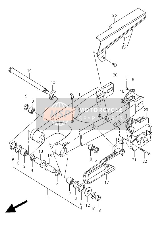 Suzuki DR-Z400E 2005 Rear Switching Arm for a 2005 Suzuki DR-Z400E