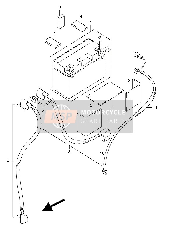 Suzuki DR-Z400S 2005 Battery for a 2005 Suzuki DR-Z400S