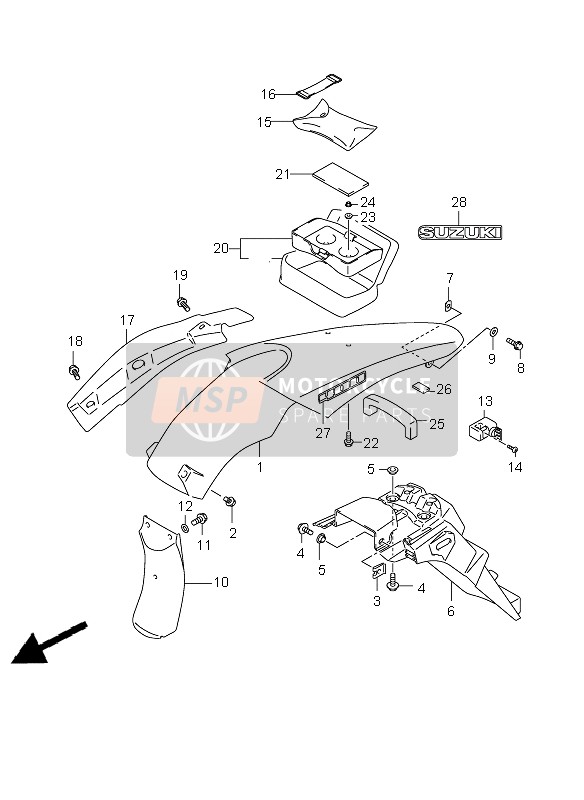 6817129F11HU8, Emblem,Rr Fender, Suzuki, 0