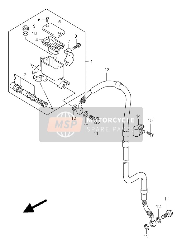 Suzuki DR-Z400S 2005 Front Master Cylinder for a 2005 Suzuki DR-Z400S