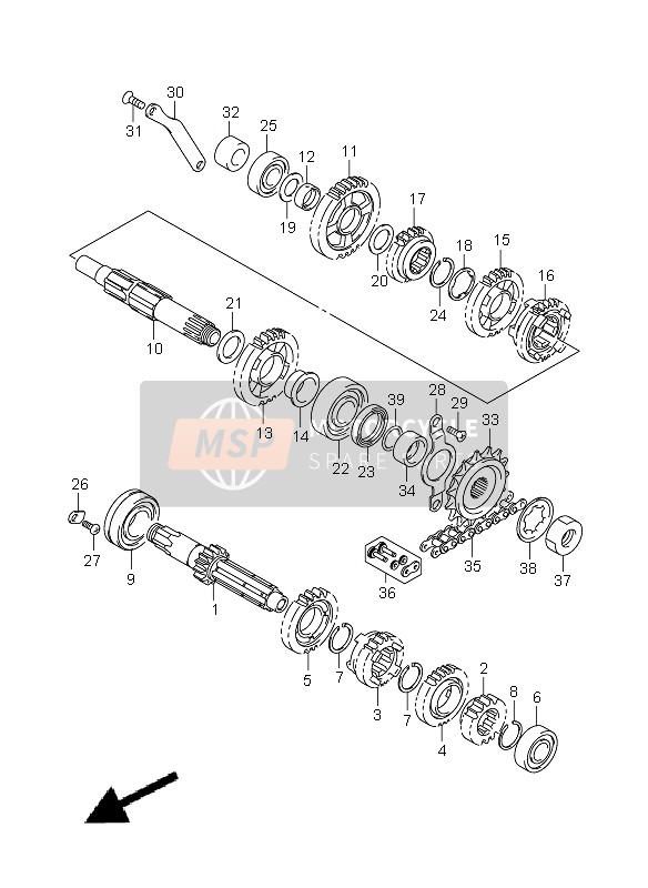 Suzuki DR-Z400SM 2005 Transmission pour un 2005 Suzuki DR-Z400SM