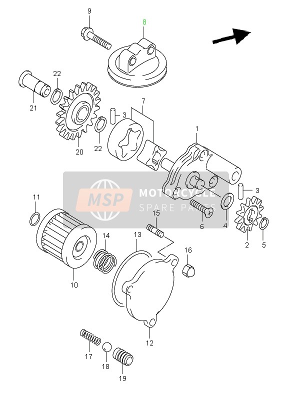 Suzuki DR-Z400E 2006 ÖLPUMPE für ein 2006 Suzuki DR-Z400E