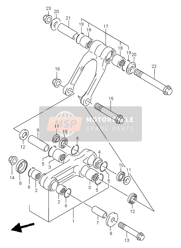 Suzuki RM80 2000 Rear Cushion Lever for a 2000 Suzuki RM80