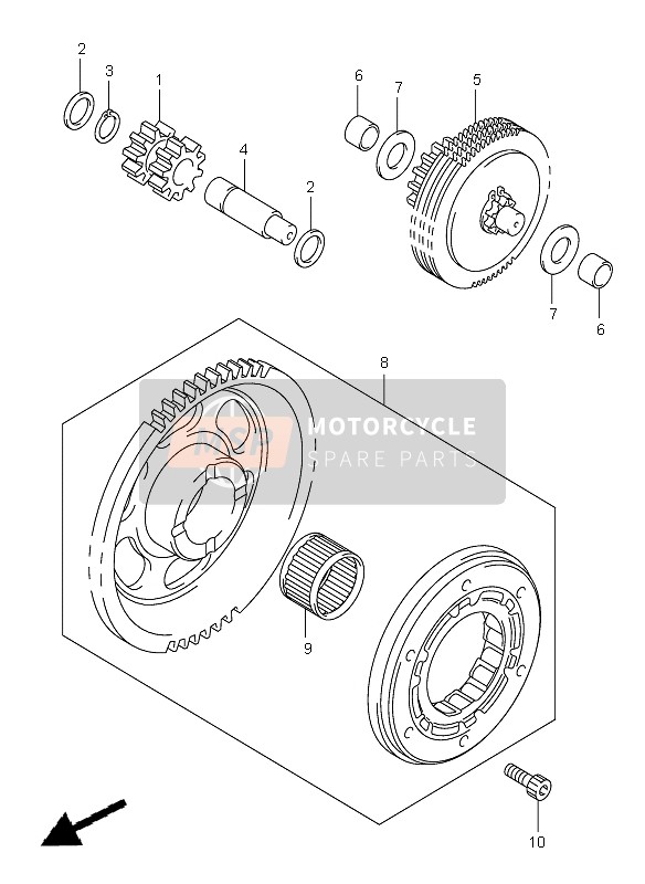 Suzuki DR-Z400S 2006 Starter Clutch for a 2006 Suzuki DR-Z400S